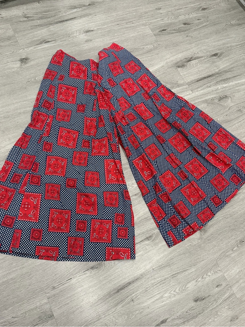Chessa Davis Vintage Bandana Palazzo 1970’s Mid Century Pants Sz M
